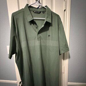 TravisMathew Men’s XXL Golf Polo Shirt Green Performance Casual